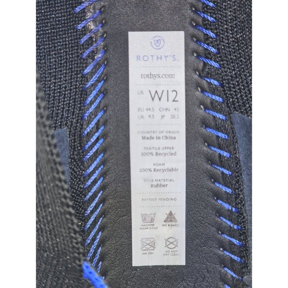 Rothy's Women's Black Knit The Loafer Casual Lightweight Flats Shoes Sz 12 2689 - Picture 8 of 16